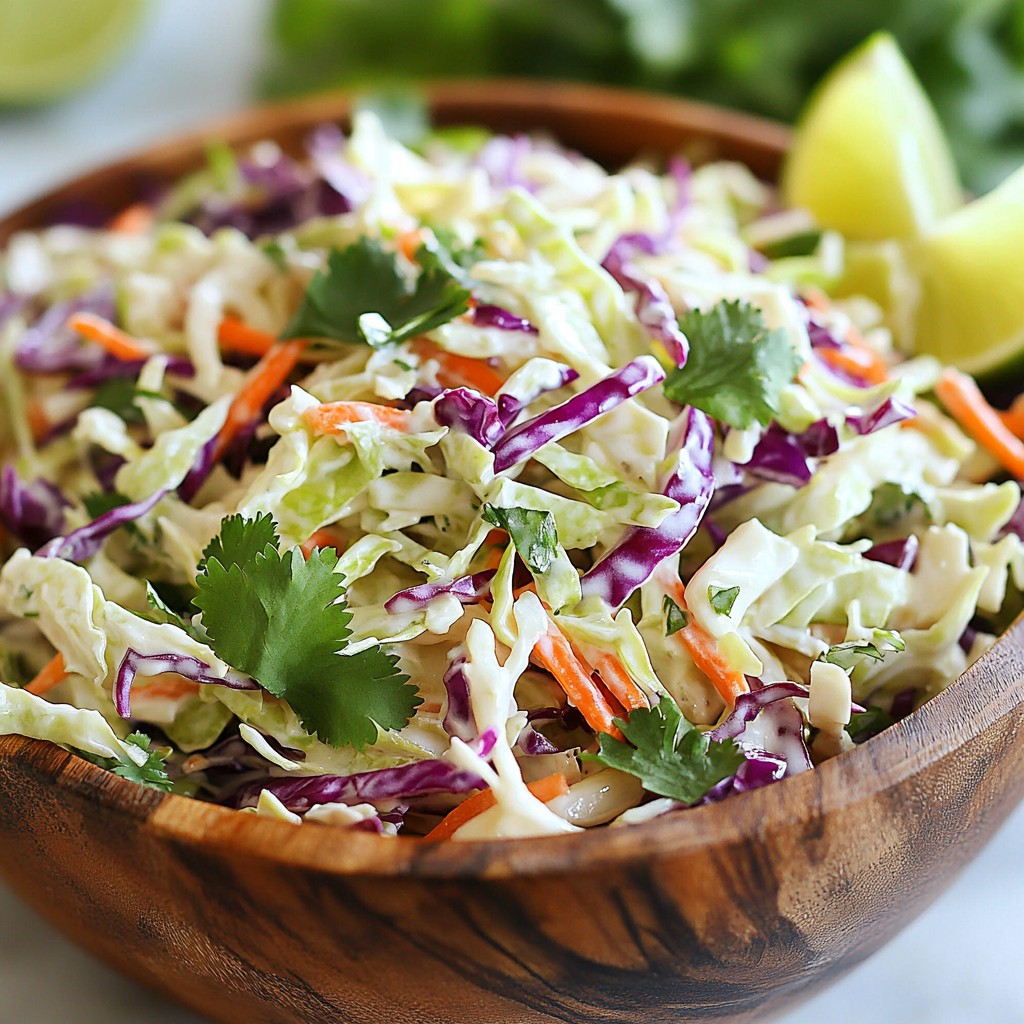 Spicy Cilantro Lime Coleslaw Refreshing and Zesty Dish