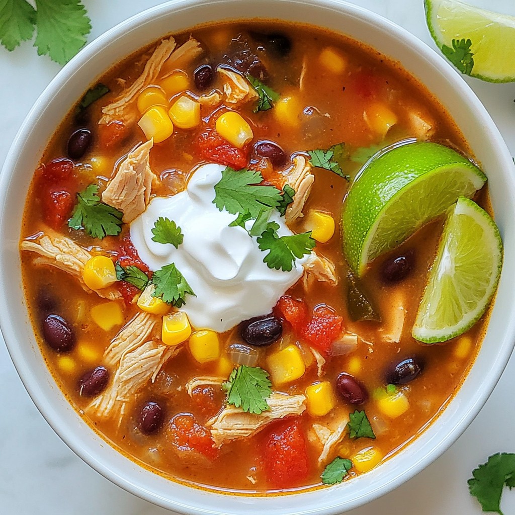 Weeknight Chicken Taco Soup Quick and Flavorful Recipe