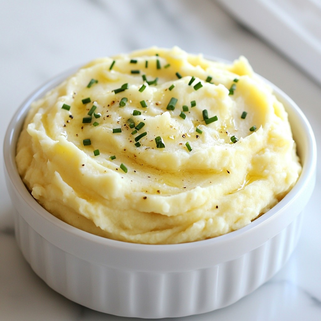 Creamy Garlic Mashed Cauliflower Flavorful Side Dish