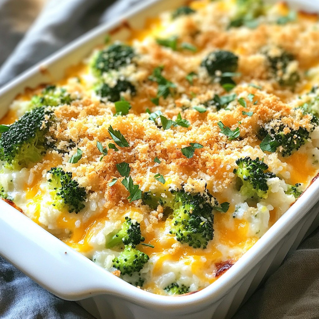 Cheesy Broccoli Rice Casserole Creamy and Delicious Dish