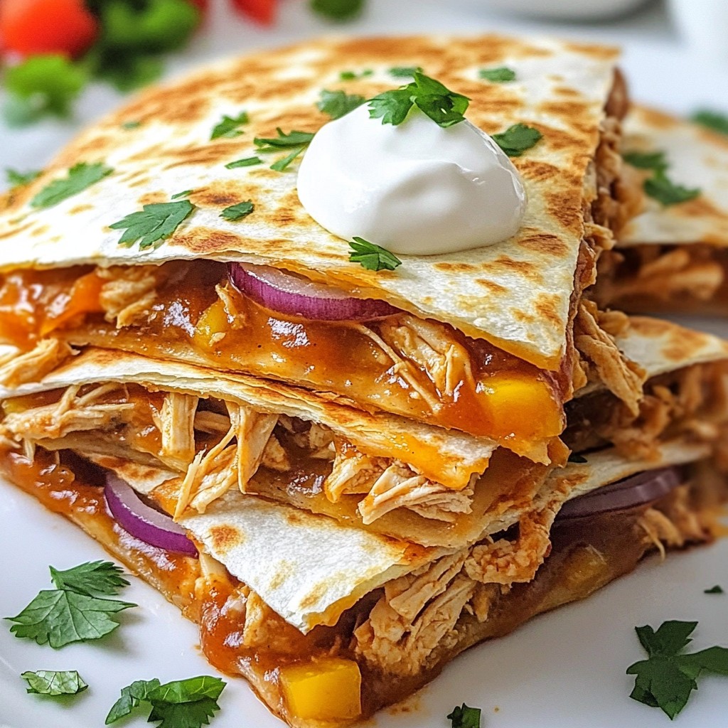 BBQ Chicken Quesadillas Quick and Tasty Meal Idea