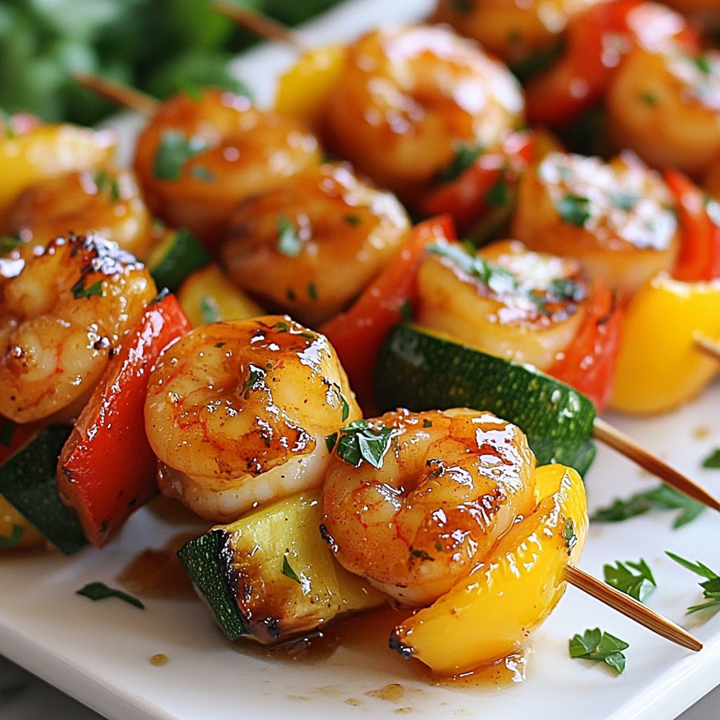 Honey Garlic Shrimp Kabobs Juicy and Flavorful Dish