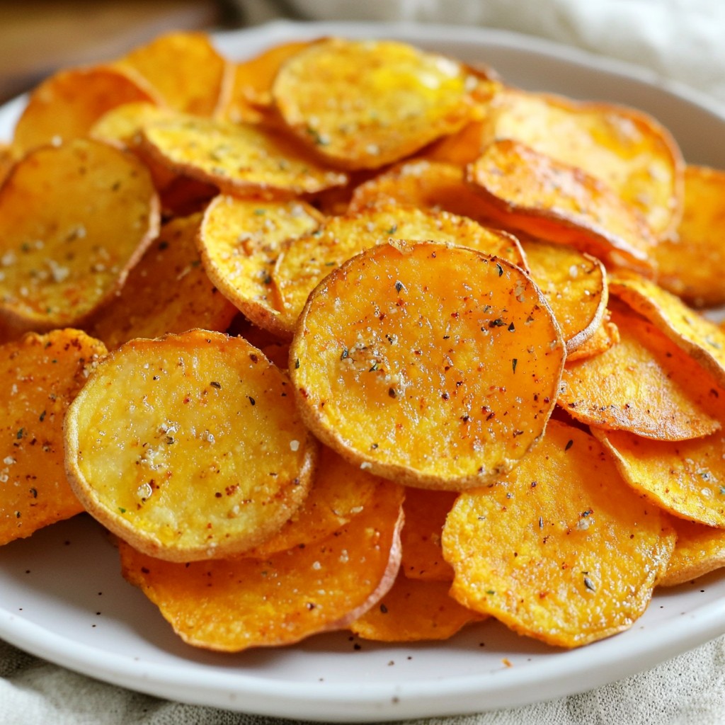 Air Fryer Sweet Potato Chips Crunchy and Healthy Snack