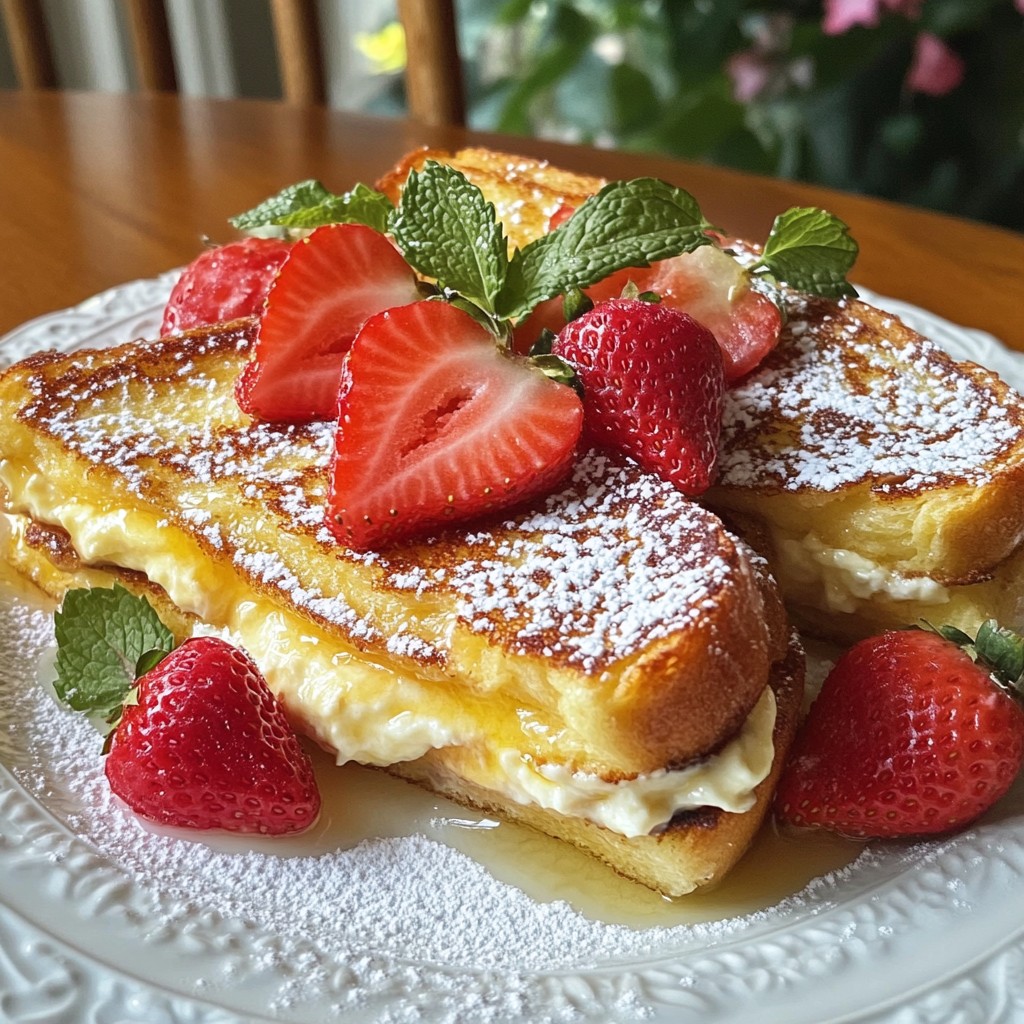 Strawberry Cheesecake French Toast Decadent Delight