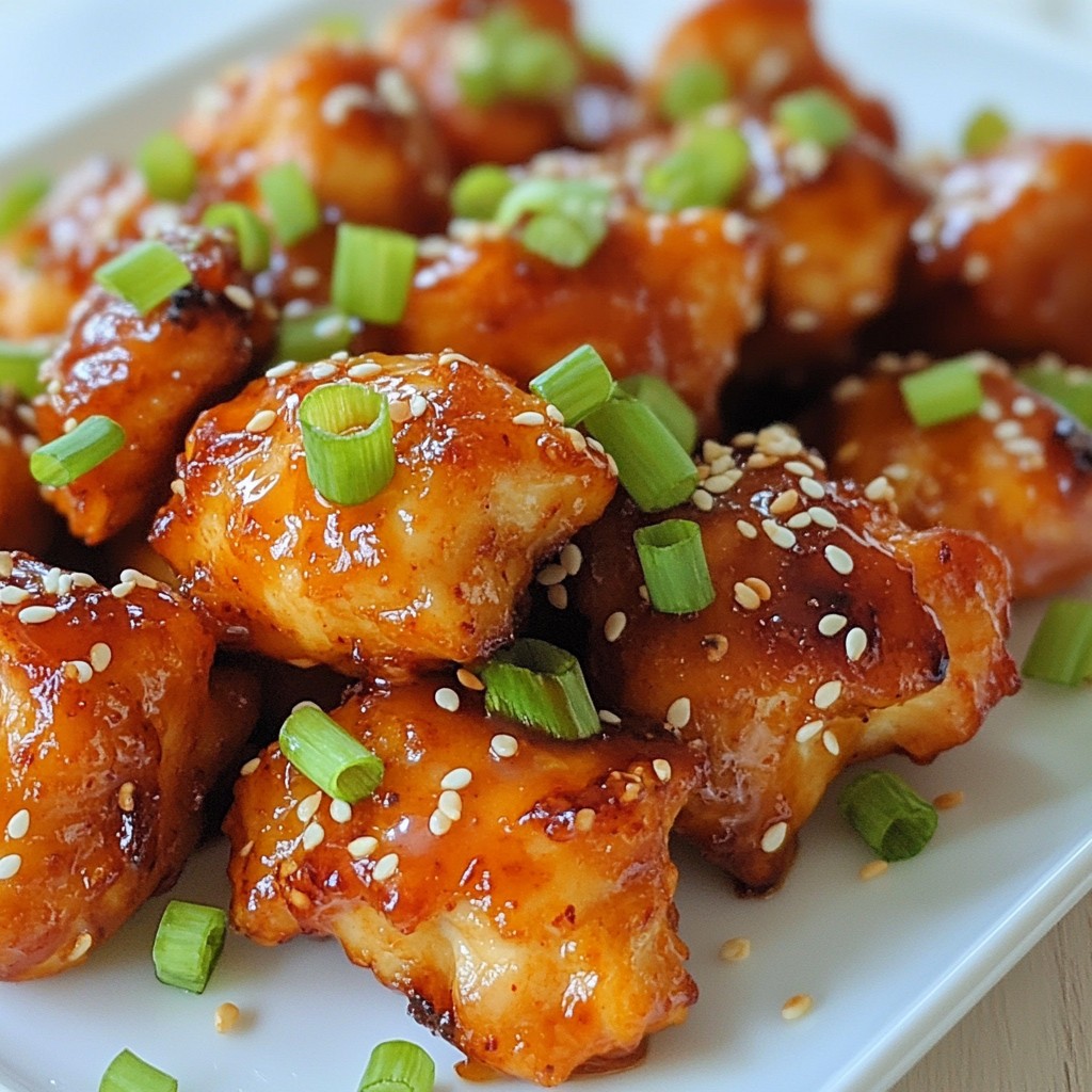 Sweet and Spicy Korean Chicken Bites Tasty Treat