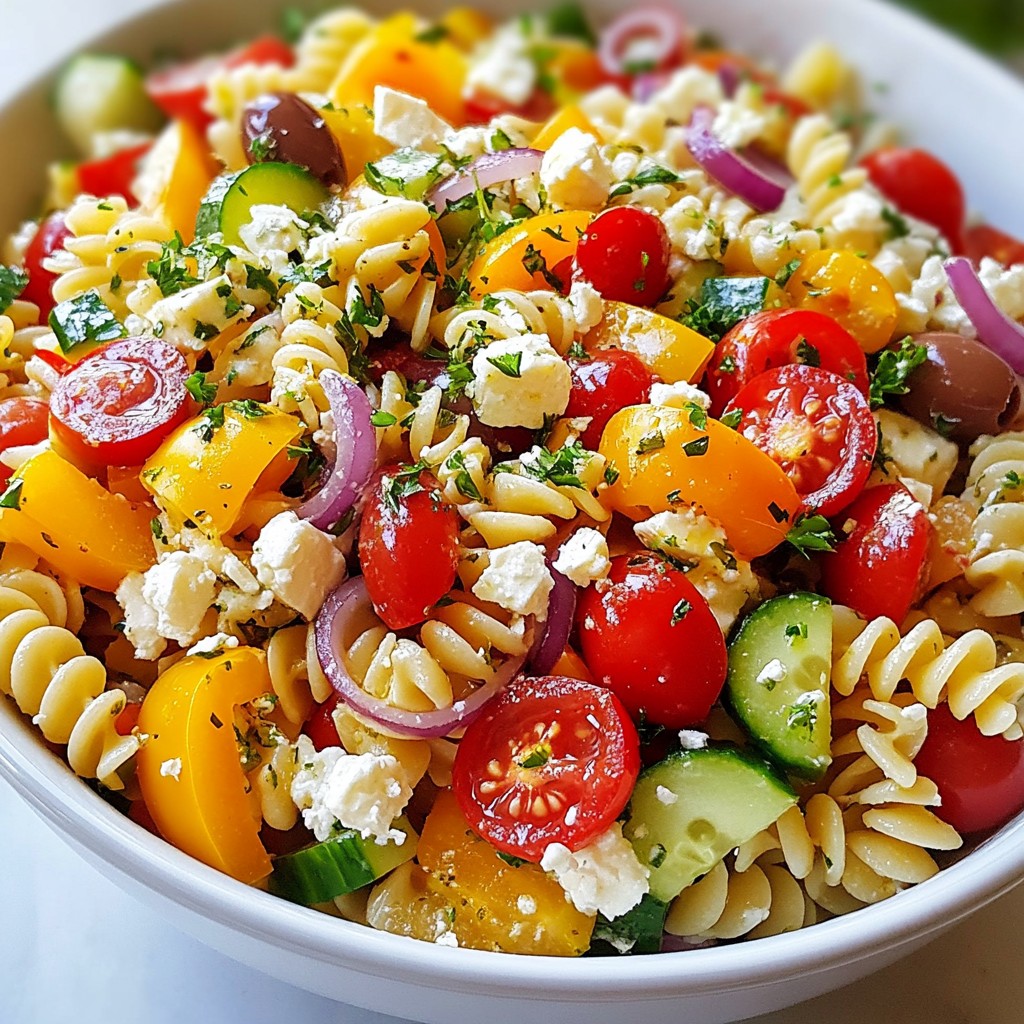 Greek Pasta Salad Flavorful and Refreshing Dish