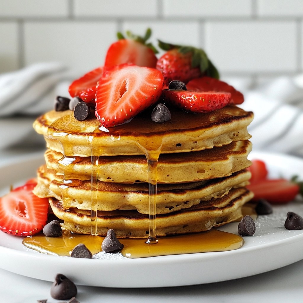 Strawberry Chocolate Chip Pancakes Irresistible Treat