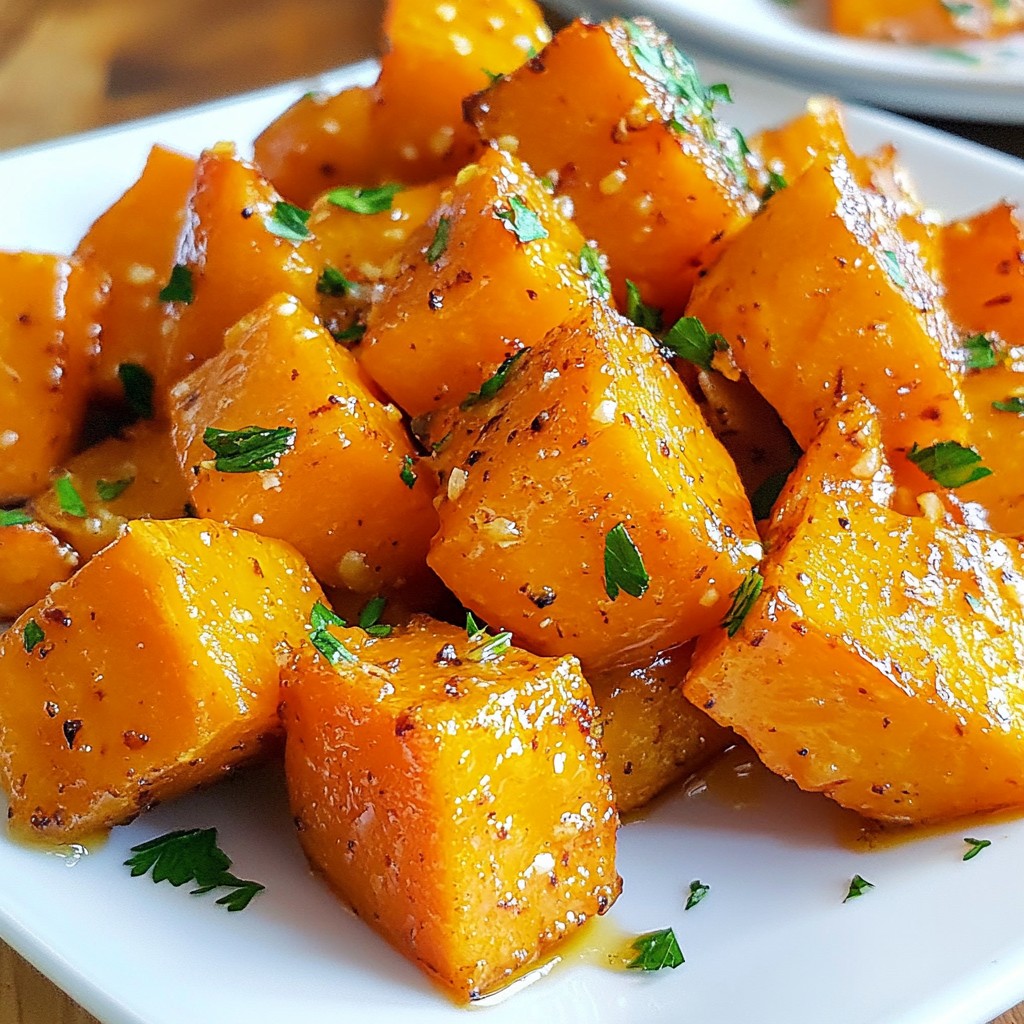 Honey Garlic Roasted Sweet Potatoes Simple Delight