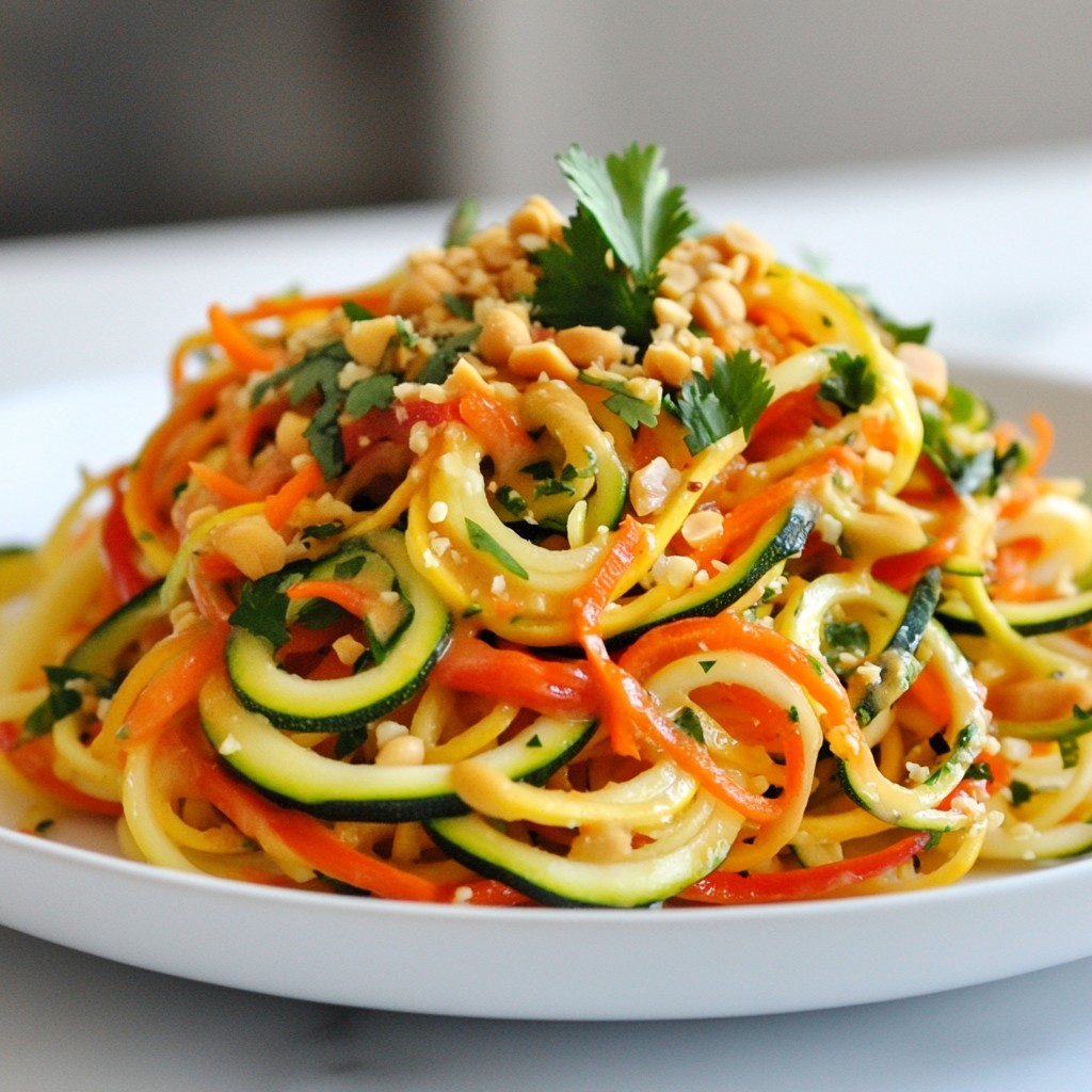 Thai Peanut Zoodle Salad Flavorful and Fresh Meal