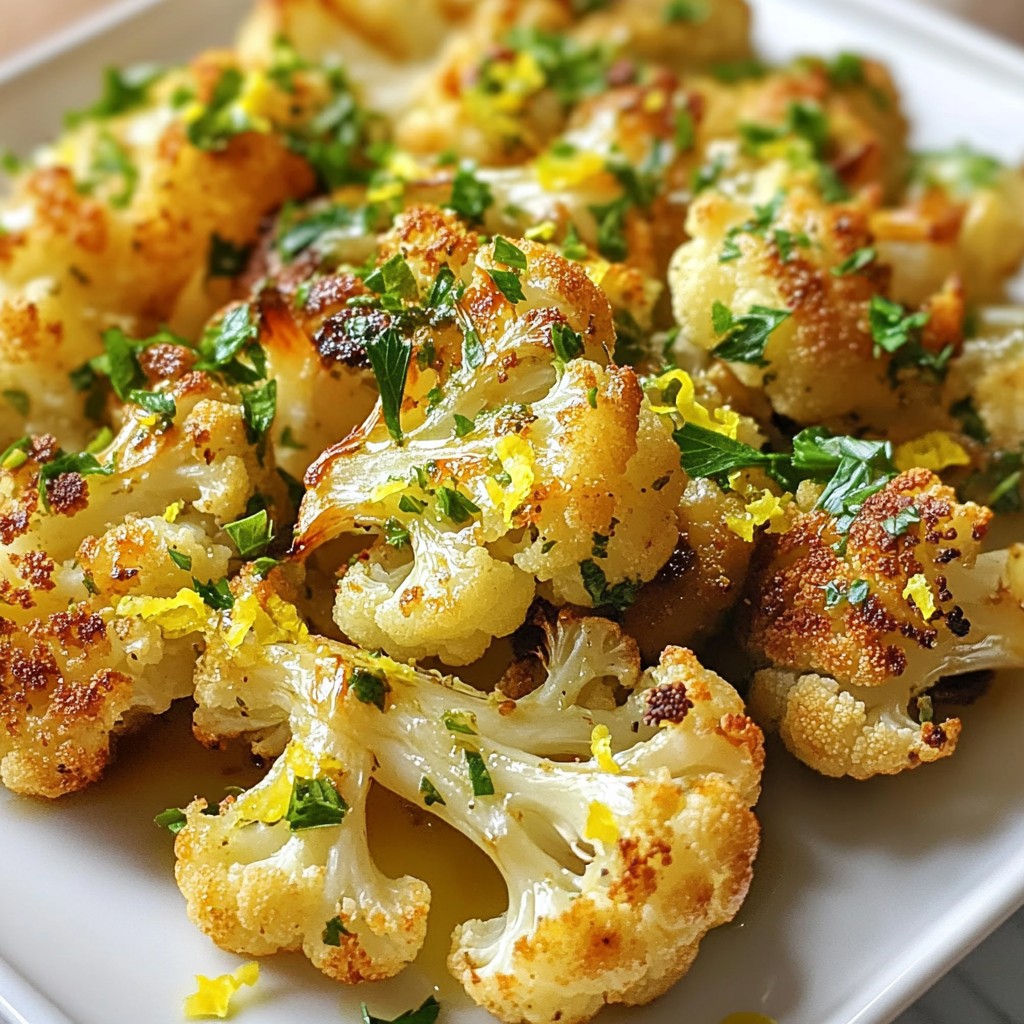 Garlic Herb Roasted Cauliflower Flavorful Side Dish