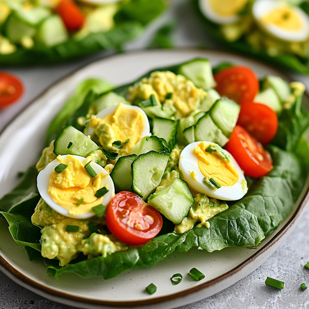 Avocado Egg Salad Lettuce Wraps Simple and Tasty