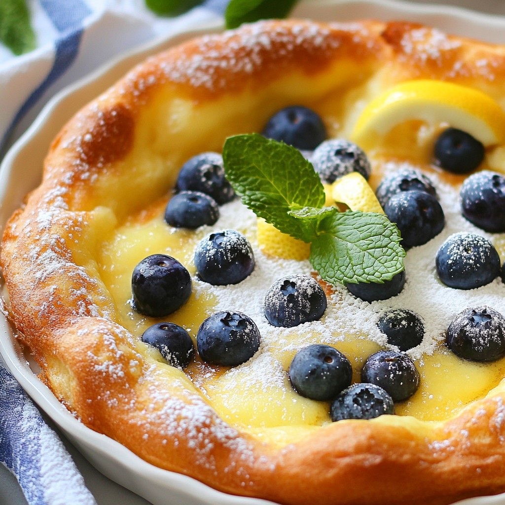 Lemon Blueberry Dutch Baby Light and Fluffy Delight