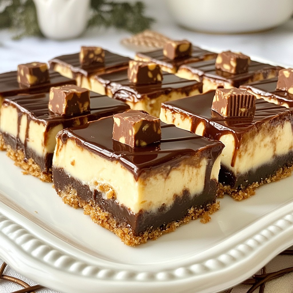 Peanut Butter Cup Cheesecake Bars Delightful Treat