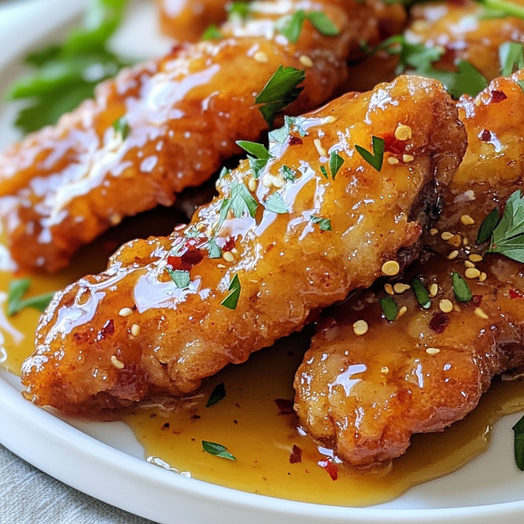 Hot Honey Chicken Tenders Crispy and Sweet Delight