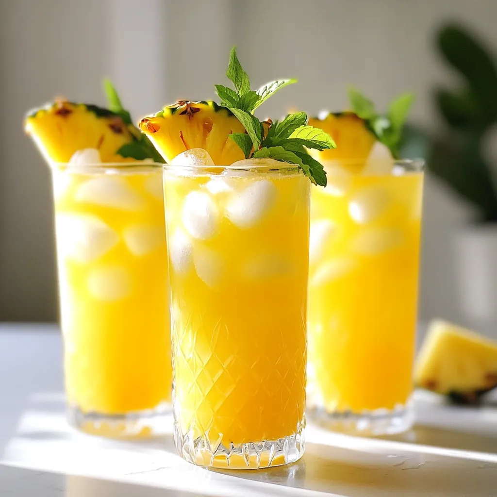 Pineapple Coconut Rum Punch Refreshing Summer Delight