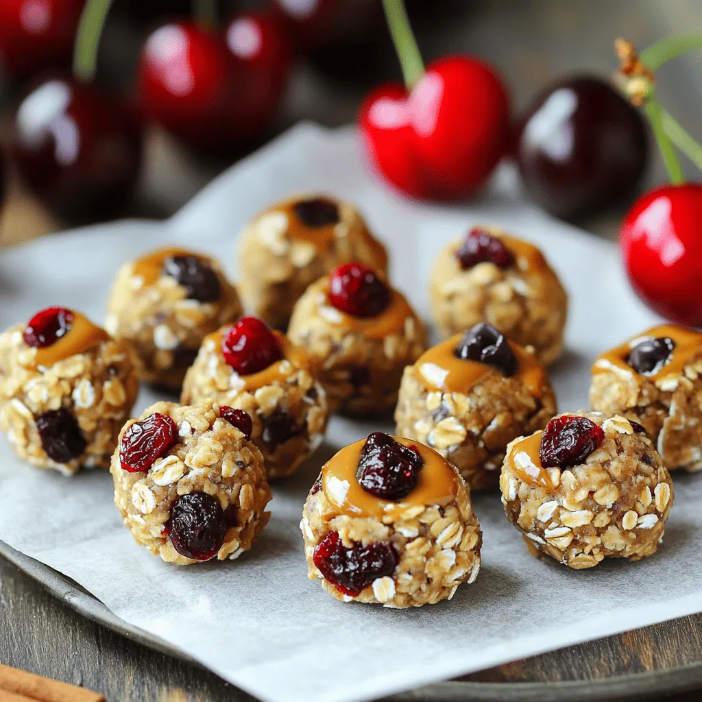 Cherry Oatmeal Protein Bites Healthy and Easy Snack